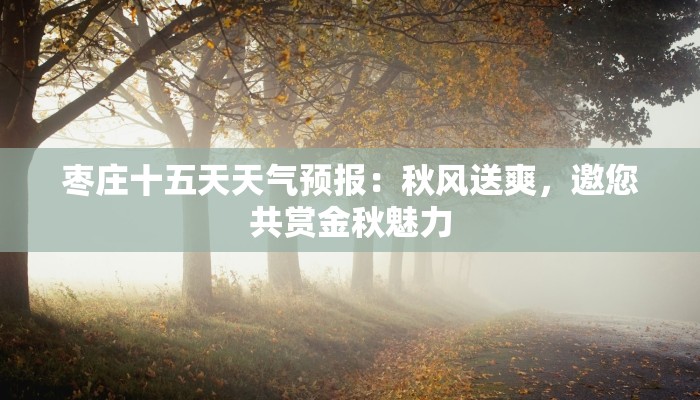 枣庄十五天天气预报：秋风送爽，邀您共赏金秋魅力