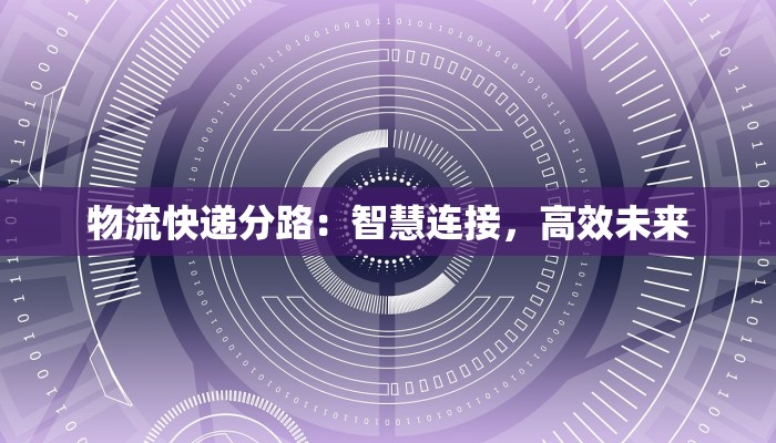 物流快递分路：智慧连接，高效未来