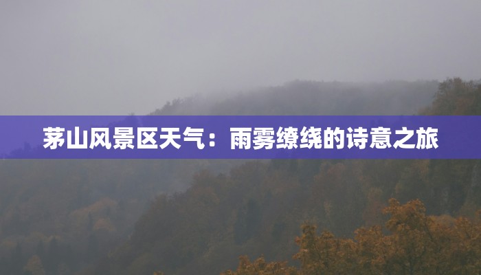 茅山风景区天气：雨雾缭绕的诗意之旅