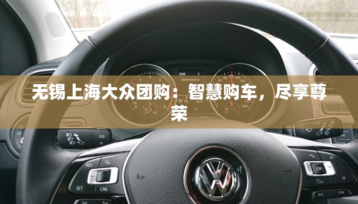无锡上海大众团购：智慧购车，尽享尊荣