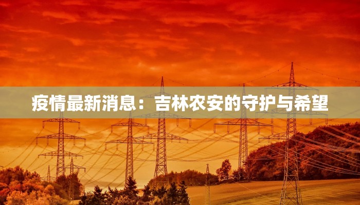 疫情最新消息：吉林农安的守护与希望