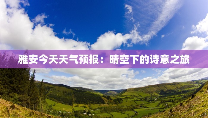 雅安今天天气预报：晴空下的诗意之旅