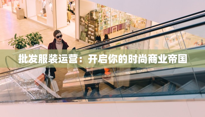 批发服装运营:开启你的时尚商业帝国 批发服装运营:开启你的时尚商业帝国
