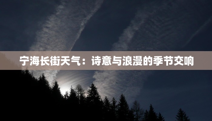 宁海长街天气:诗意与浪漫的季节交响 宁海长街天气:诗意与浪漫的季节交响